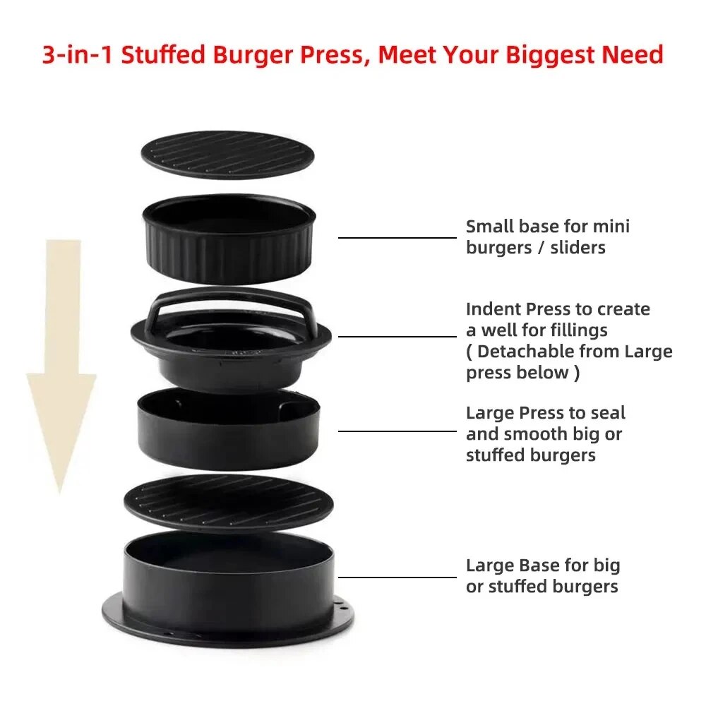 Round Hamburger Burger Press B - Hot Dog Press ulasan dan harga
