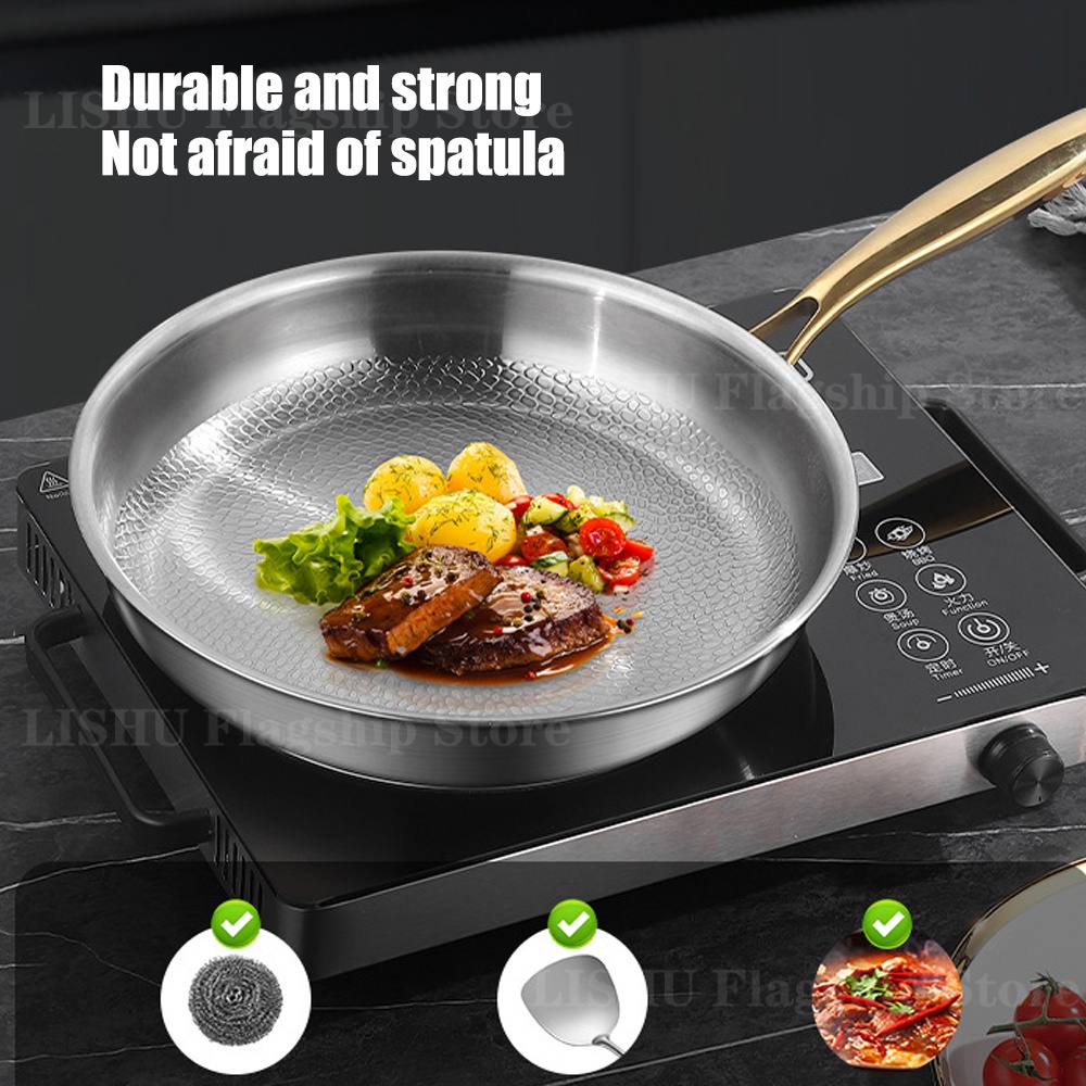 22/24/26/28/30cm Titanium Stai - Egg Waffle Pan ulasan dan harga