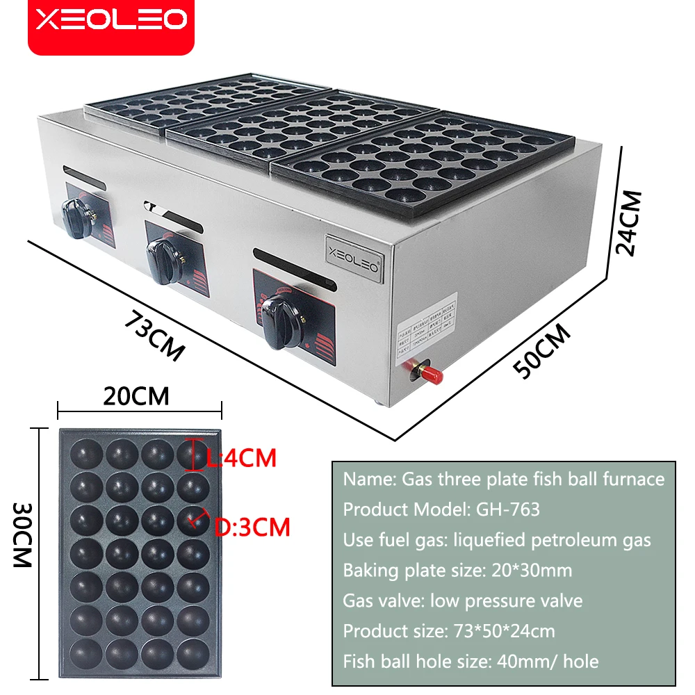 XEOLEO Commercial Desktop 3-pl - Takoyaki Grill Plate ulasan dan harga