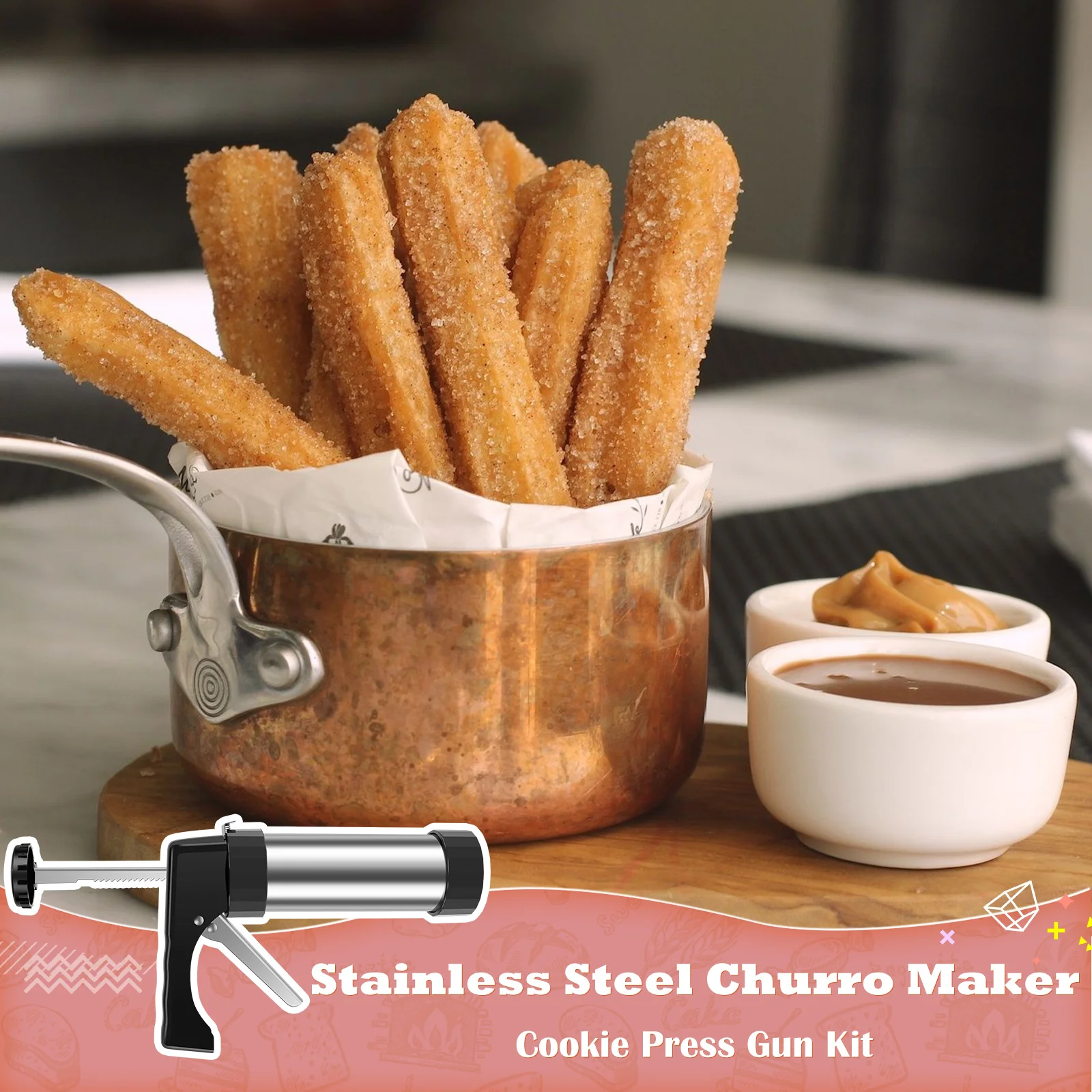 DIY Churro Maker Machine Cooki - Churros Maker Gun ulasan dan harga