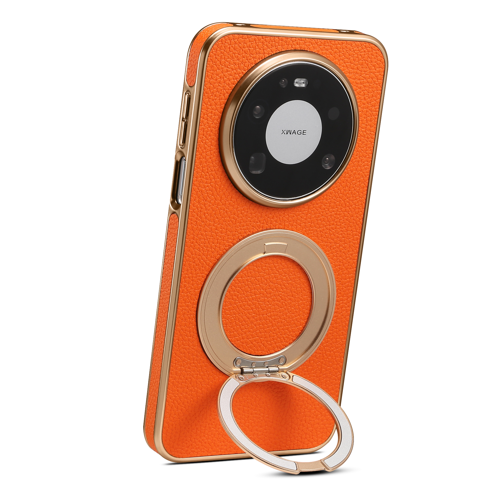 Denior Litchi Grain Phone Case - Taco Stand Holder ulasan dan harga