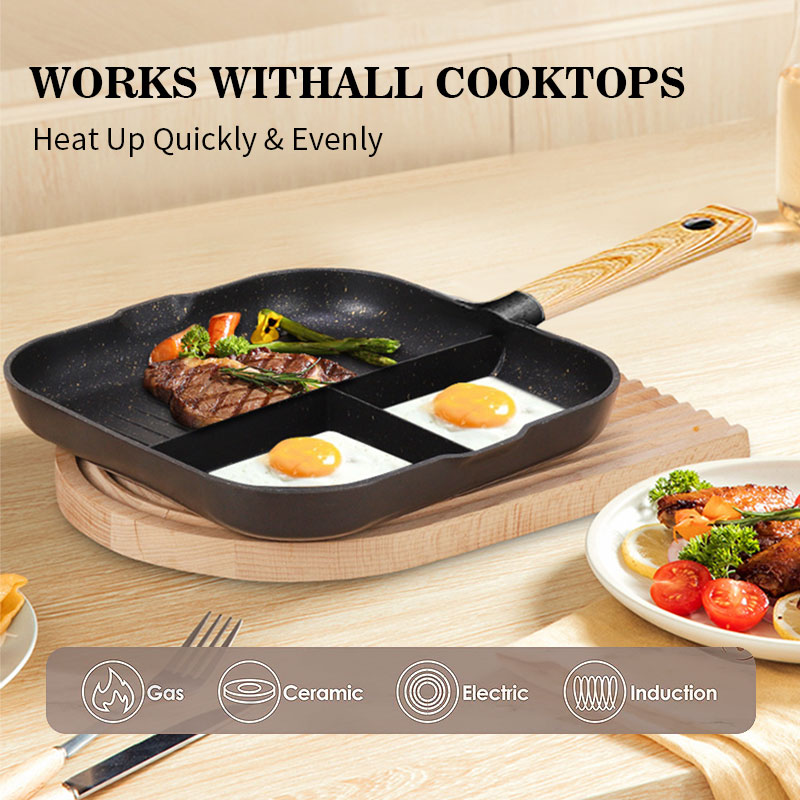 3 in 1 Frying Pan Aluminum All - Egg Waffle Pan ulasan dan harga