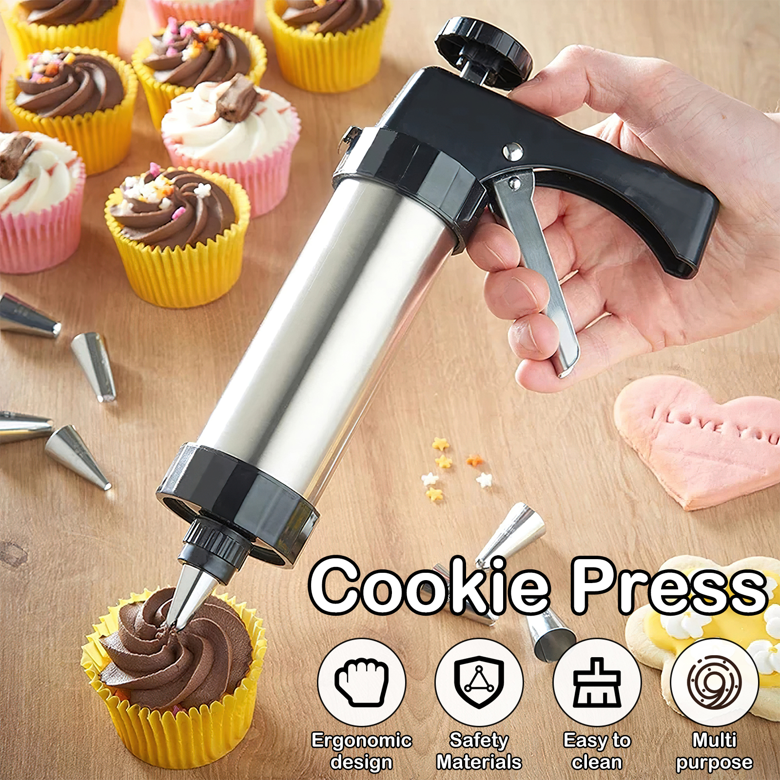 GMOX Cookie Press Gun and Tips - Churros Maker Gun ulasan dan harga