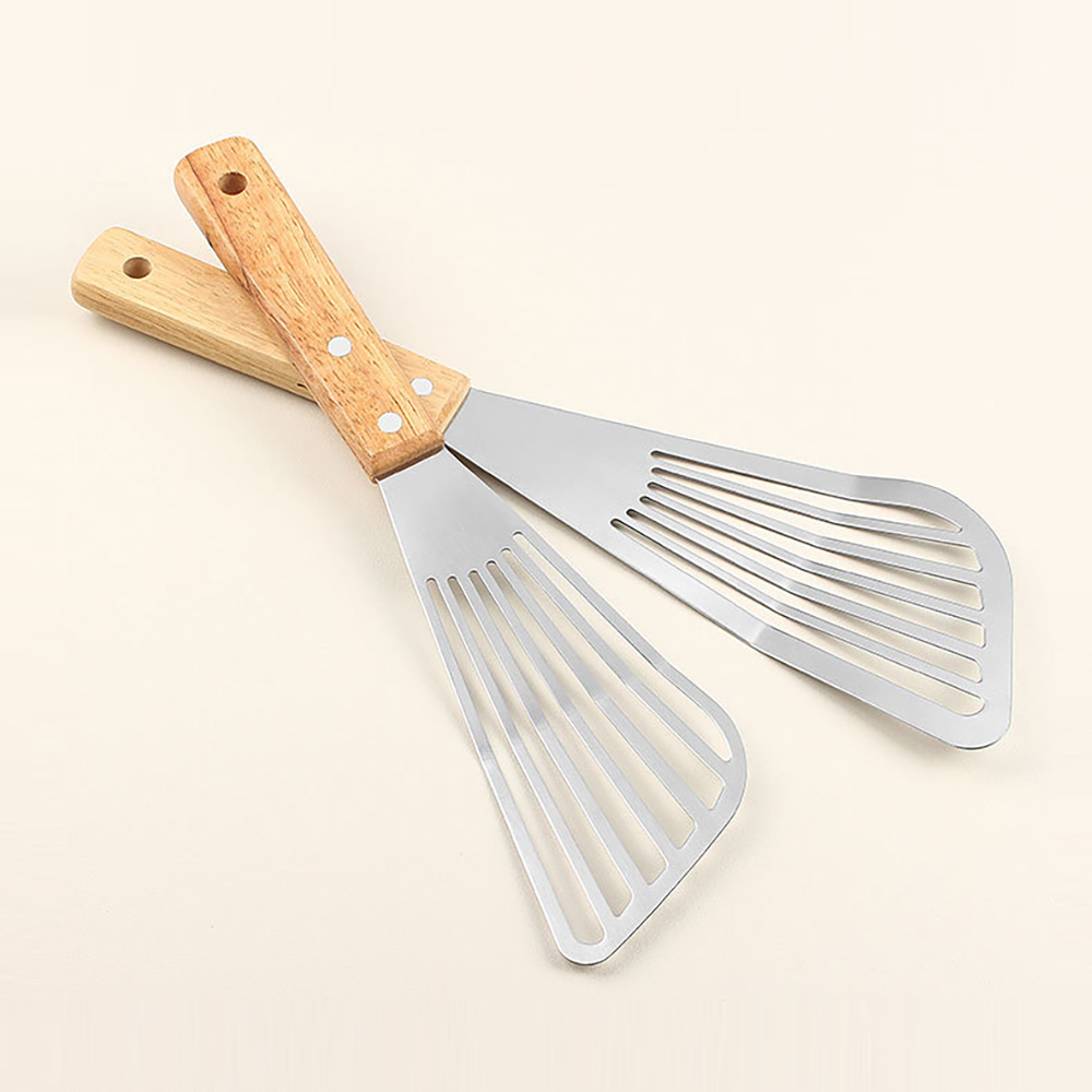 1PC Stainless Steel Fish Fryin - Okonomiyaki Spatula ulasan dan harga