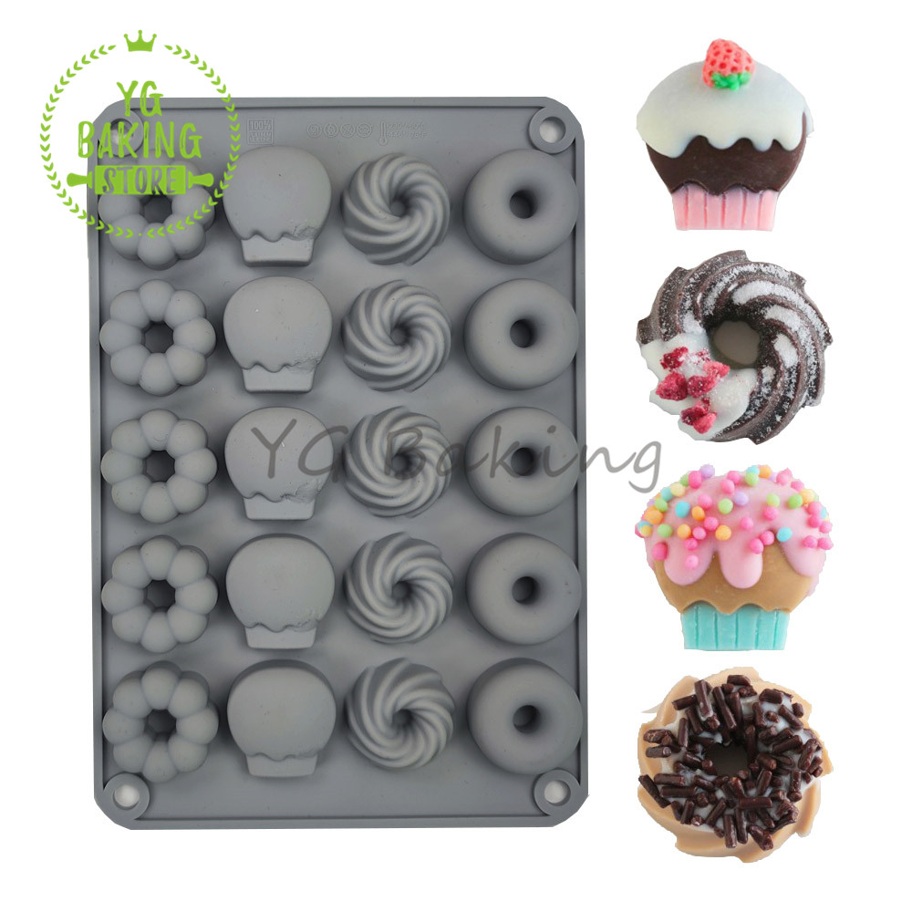 Dorica 3D Mini Donut Sawalin C - Donut Mold Silicone ulasan dan harga