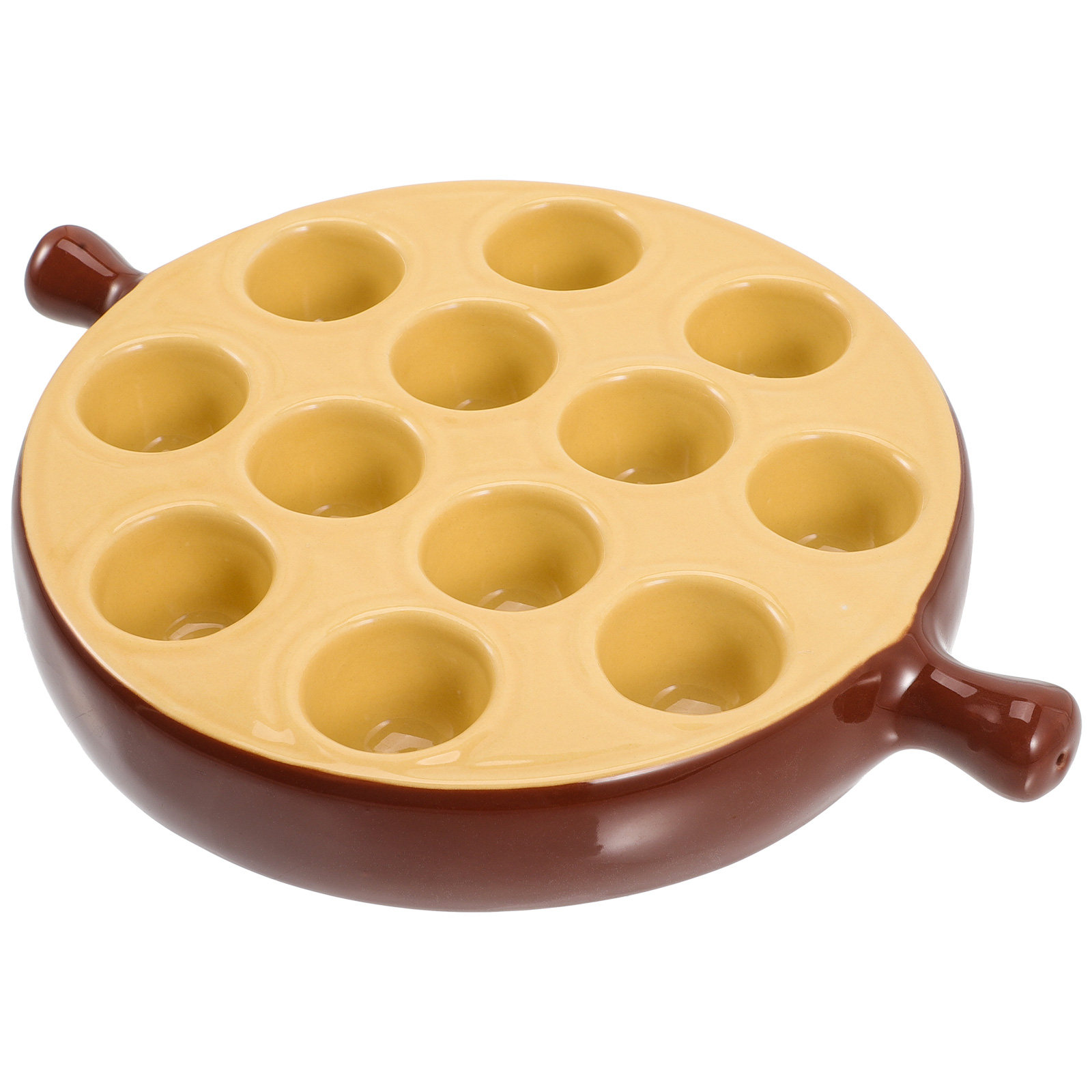 Ceramic Escargot Plate 12 Hole - Takoyaki Grill Plate ulasan dan harga
