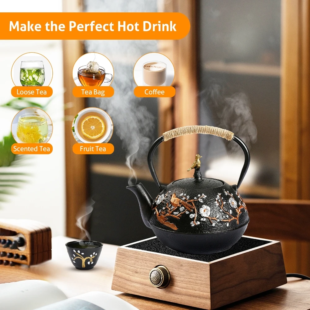 Cast Iron Teapot Set with Alco - Cast Iron Corn ulasan dan harga