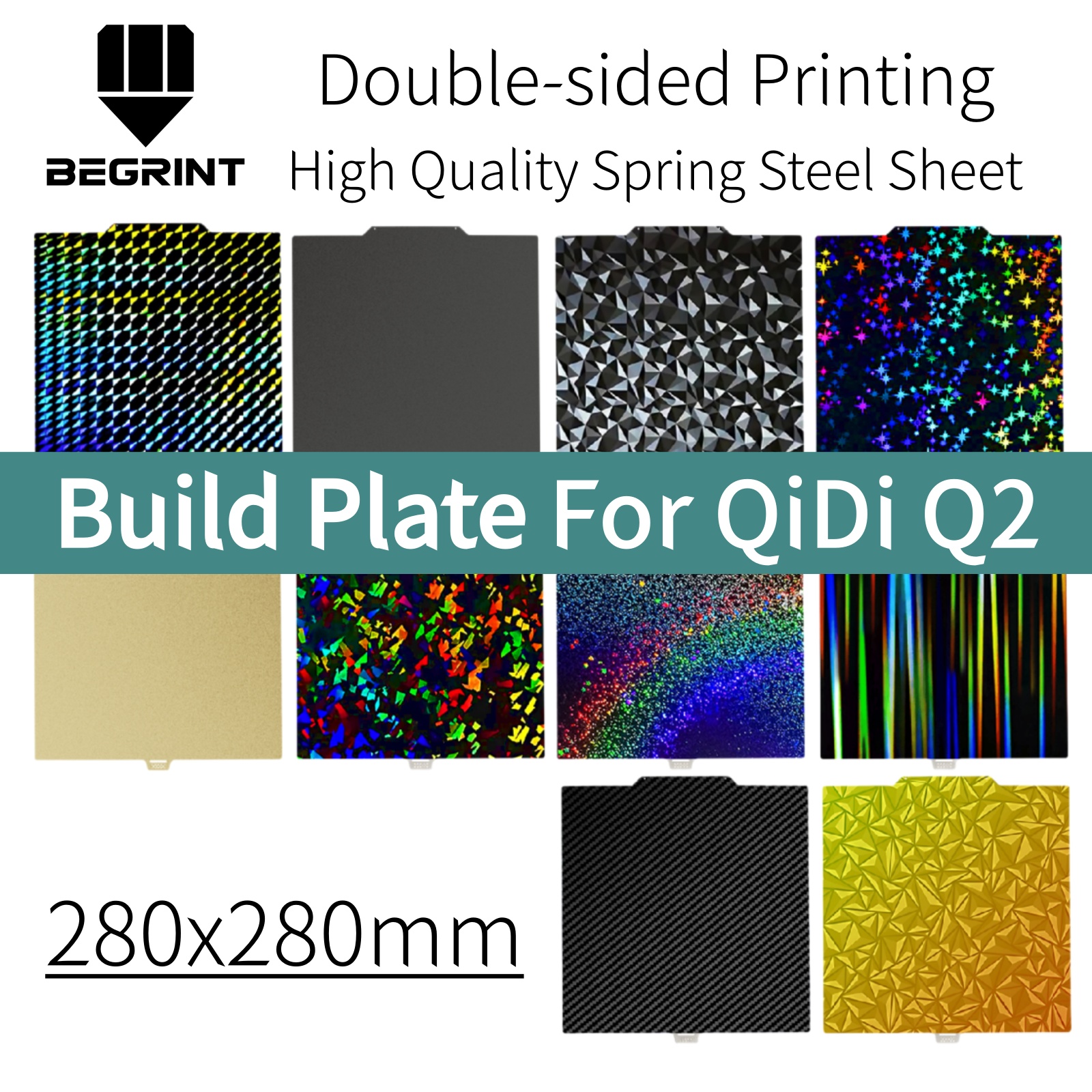 Build Plate For QIDI Q2 PEI PE - Crepe Pan Carbon ulasan dan harga
