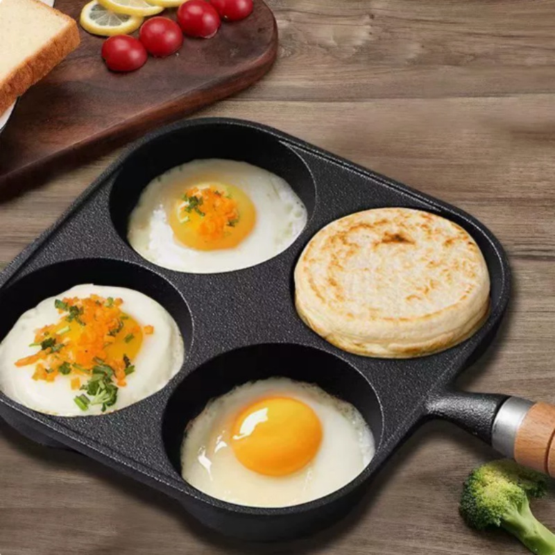 JUSTINLAU 2/4-Hole Omelette Po - Mini Pancake Griddle ulasan dan harga