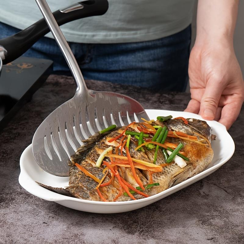 1PC Large Stainless Steel Fish - Okonomiyaki Spatula ulasan dan harga