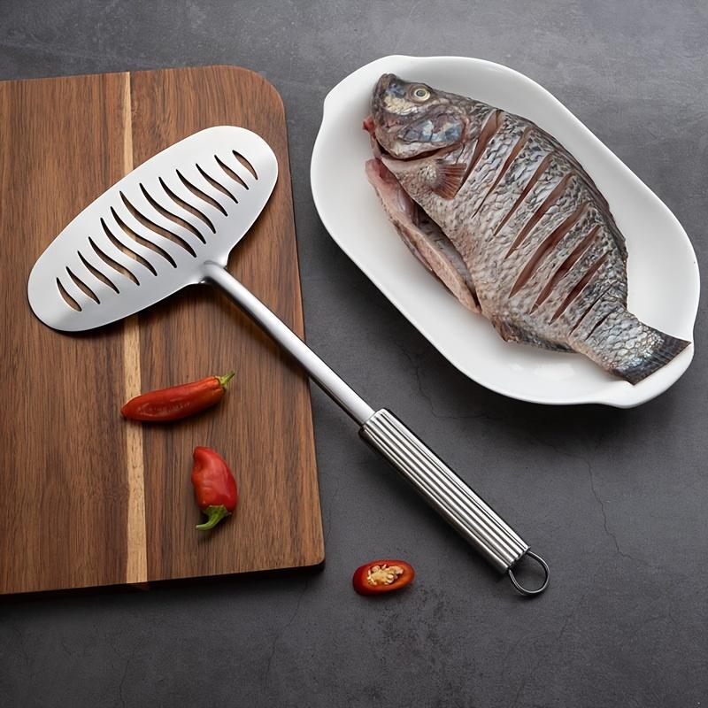 1PC Large Stainless Steel Fish - Okonomiyaki Spatula ulasan dan harga