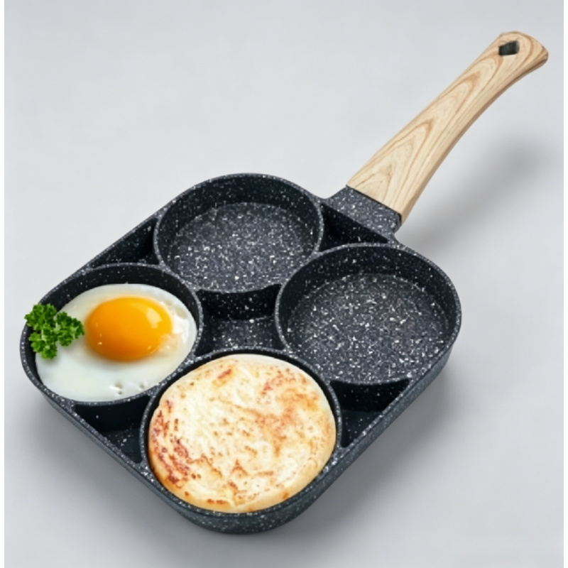 2/4-Hole Frying Pot Pan Thicke - Mini Pancake Griddle ulasan dan harga